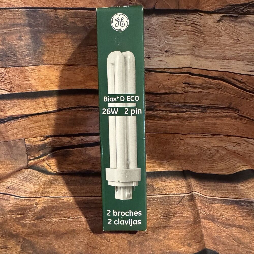 GE Biax D ECO 26W 2-Pin CFL Bulb G24d-3 Cool White 4100K F26DBX/841/ECO PC 97609